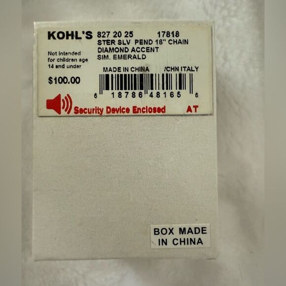 Kohl’s Lab Created Emerald Necklace - Picture 4 of 4